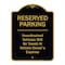 Signmission Designer Series-Reserved Parking Unauthorized Vehicles Will Be Towed Vehicl, 24" x 18", BG-1824-9903 A-DES-BG-1824-9903 - alternate 1